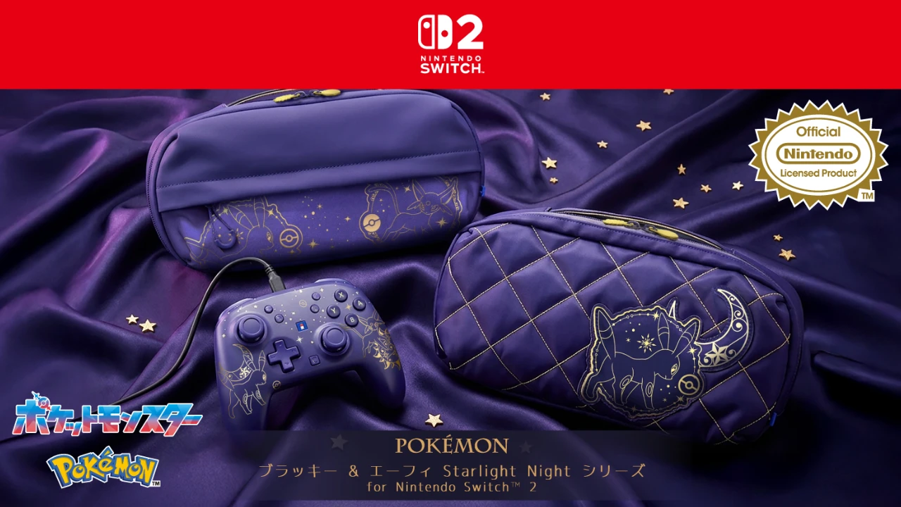 HORI lança controle e bolsas de Espeon e Umbreon para Nintendo Switch 2