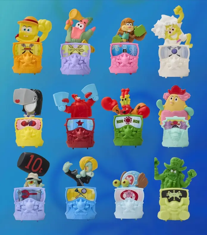 Mcdonalds colab one piece bob esponja brindes