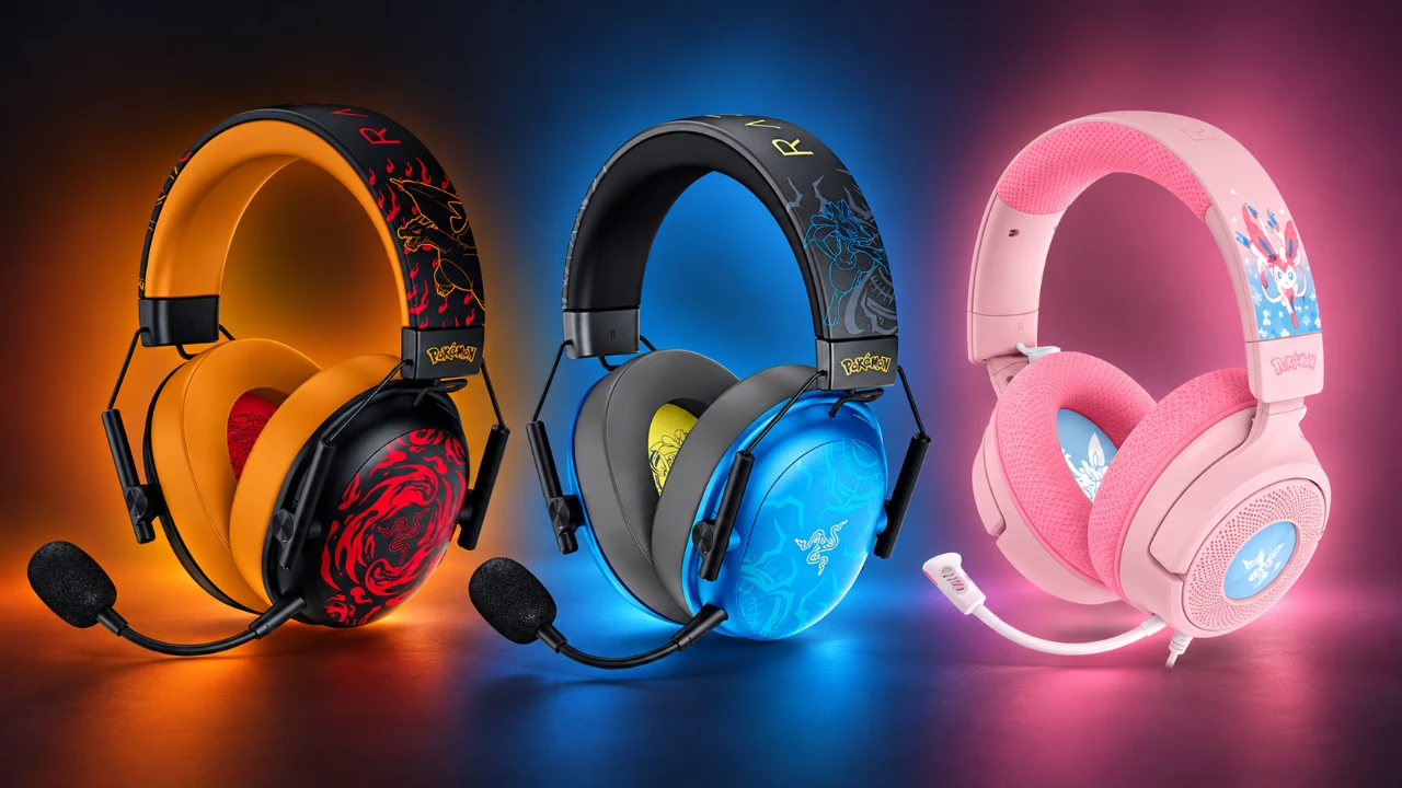 Razer lança headsets de Pokémon inspirados em Charizard, Lucario e Sylveon